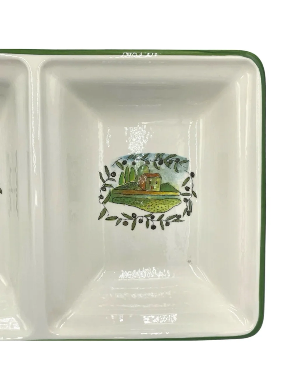 Crate & Barrel Rosanna Import Tuscany Series Divided Dish Platter Made in Italy